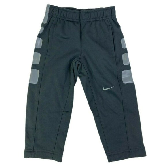 Nike Boys Elite Size 2 Toddler Black Stripe Pants Warm Comfortable Elastic Waist - Picture 1 of 6